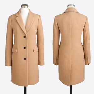 J.Crew Factory Camel Wool Top Coat Size 2